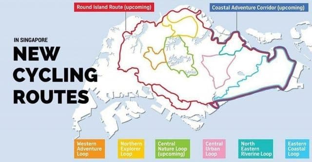 新加坡自行车道地图