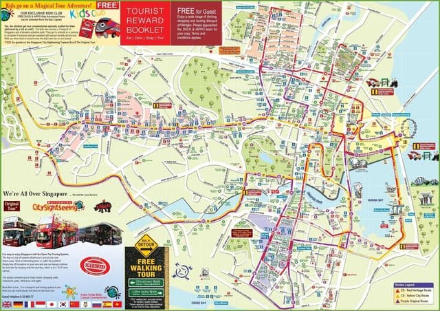 新加坡跳上跳下巴士旅游地图