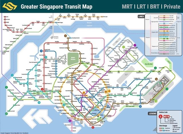 新加坡交通地图