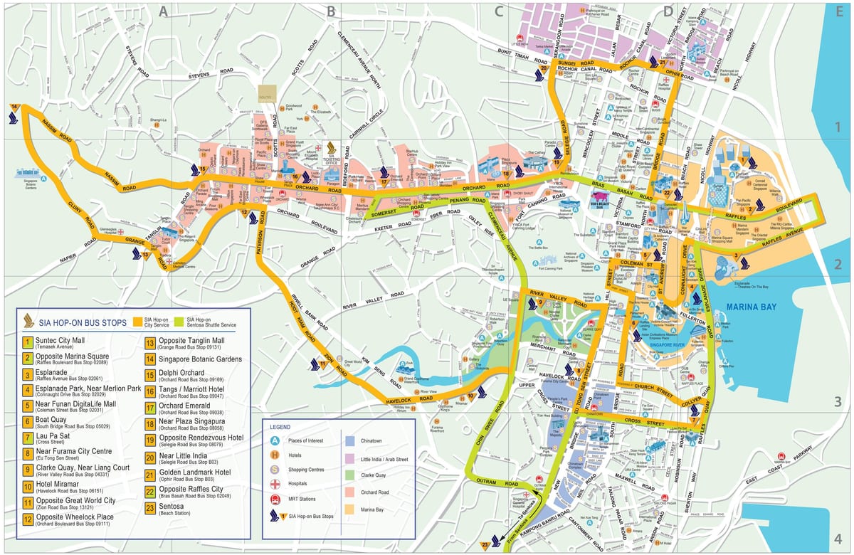 新加坡市中心地图