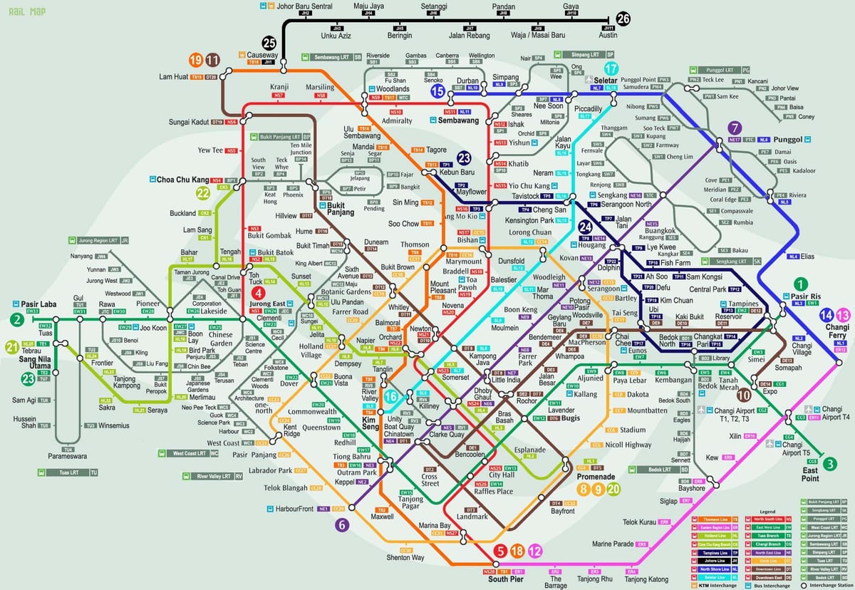 新加坡火车站地图