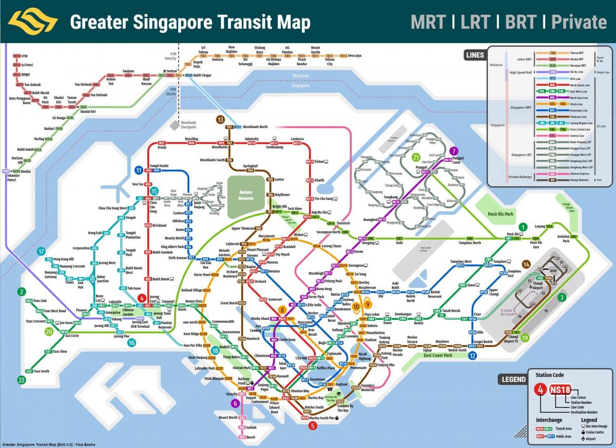 新加坡交通地图