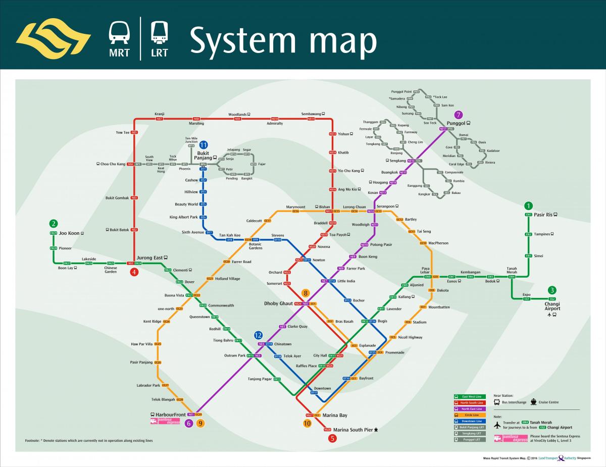 新加坡地铁站地图