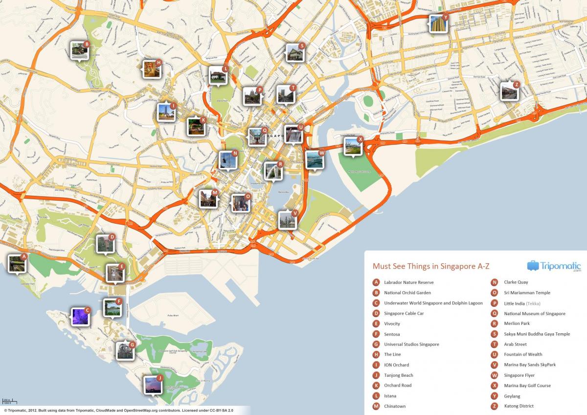 新加坡景点地图