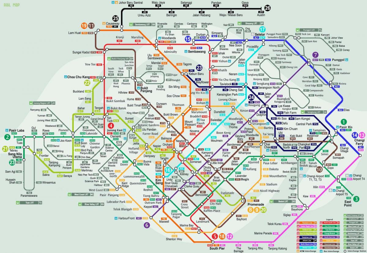 新加坡火车站地图