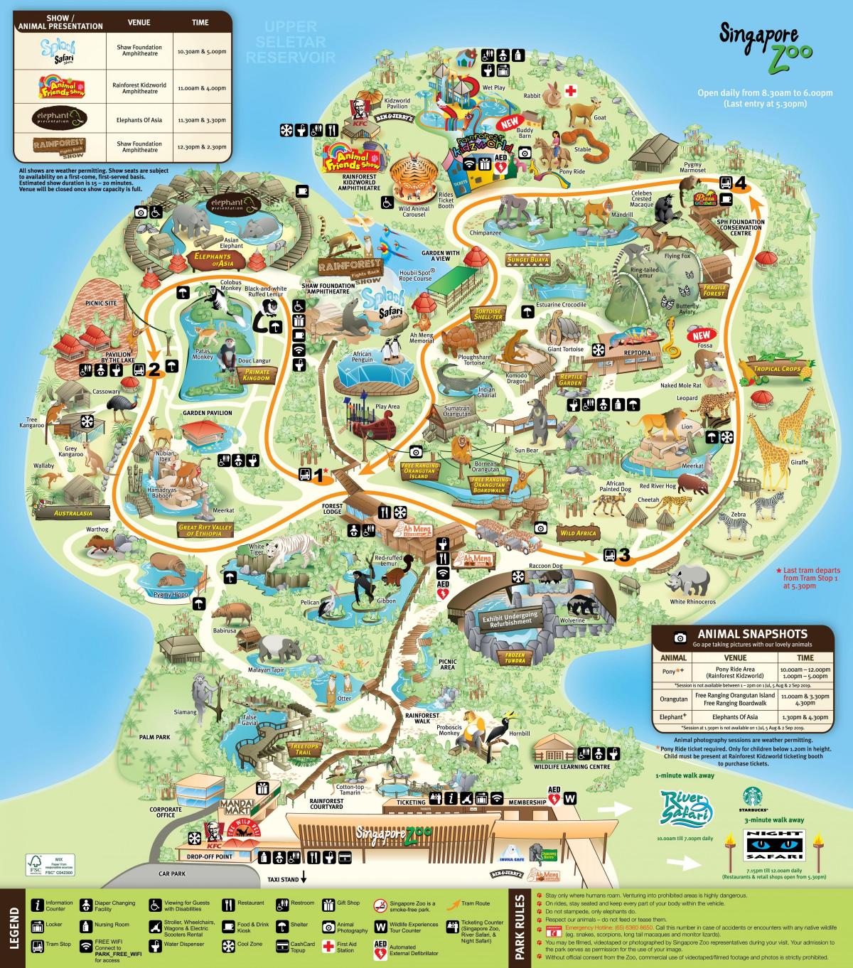 新加坡动物园公园地图